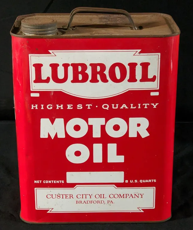 2 GAL CAN LUBROIL CUSTER CITY OIL COMPANY BRADFORD PENNSYLVANIA