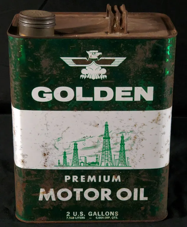 2 GAL CAN GOLDEN PREMIUM MOTOR OIL BROOKLYN NEW YORK