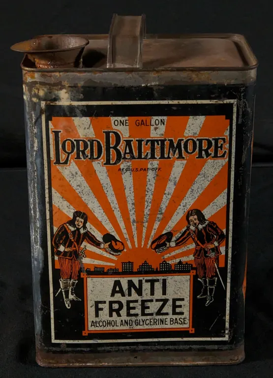 1 GAL ANTIFREEZE CAN LORD BALTIMORE MARYLAND