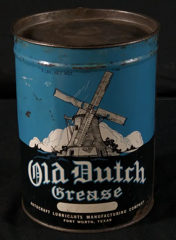 5# CAN OLD DUTCH GREASE AUTOCRAFT LUBRICANTS MFG CO FORT WORTH TEXAS