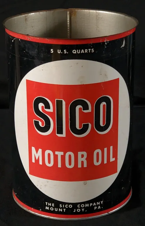 5 QUART CAN SICO MOTOR OIL MOUNT JOY PENNSYLVANIA