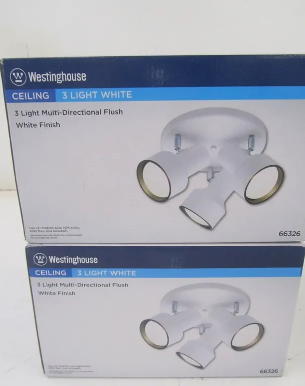 (2) Westinghouse 3-Light Ceiling Lights