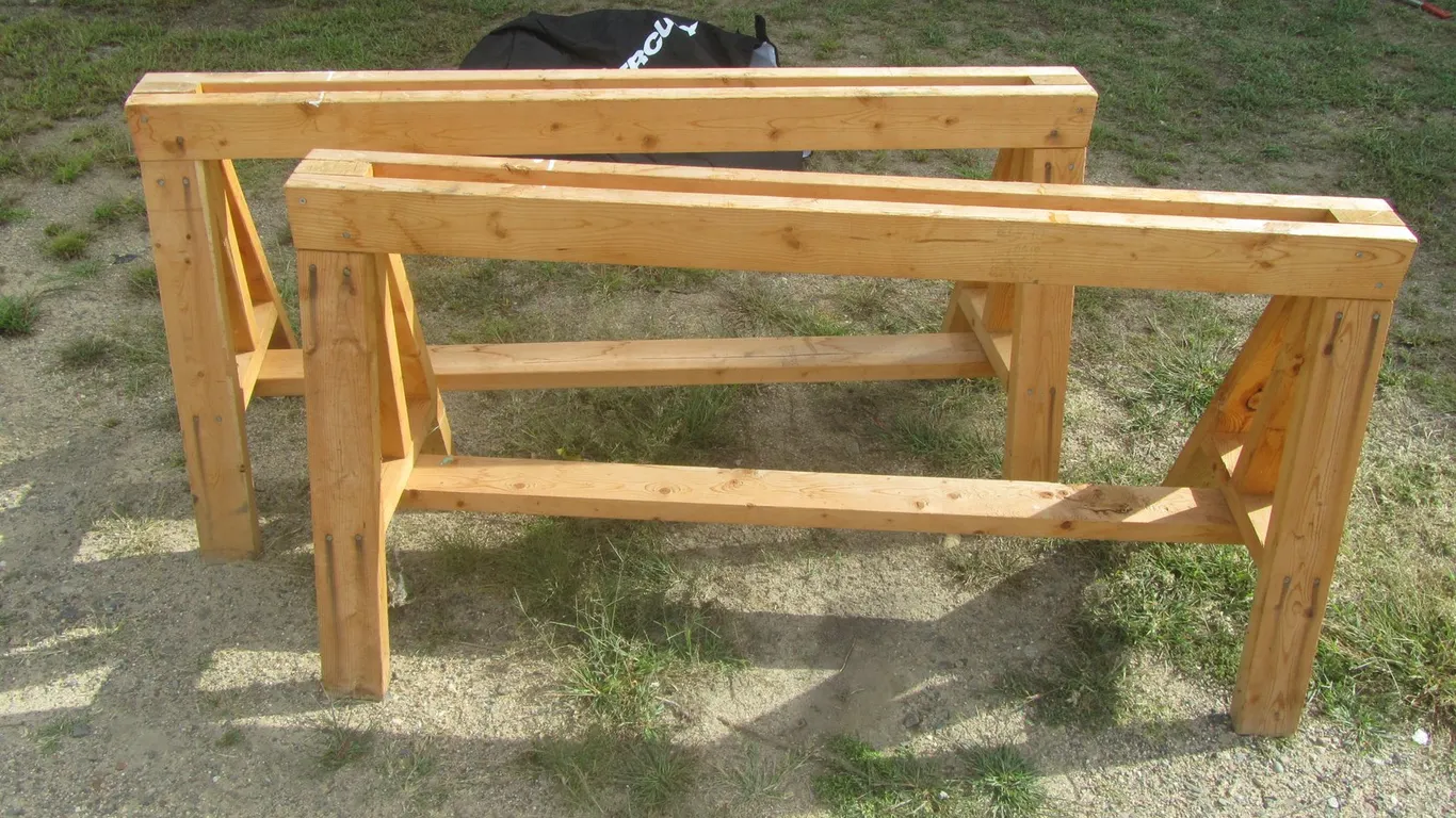 (2) Wood Saw Horses