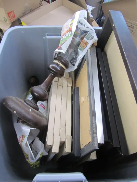 Tub Of Assorted Home Furnishings