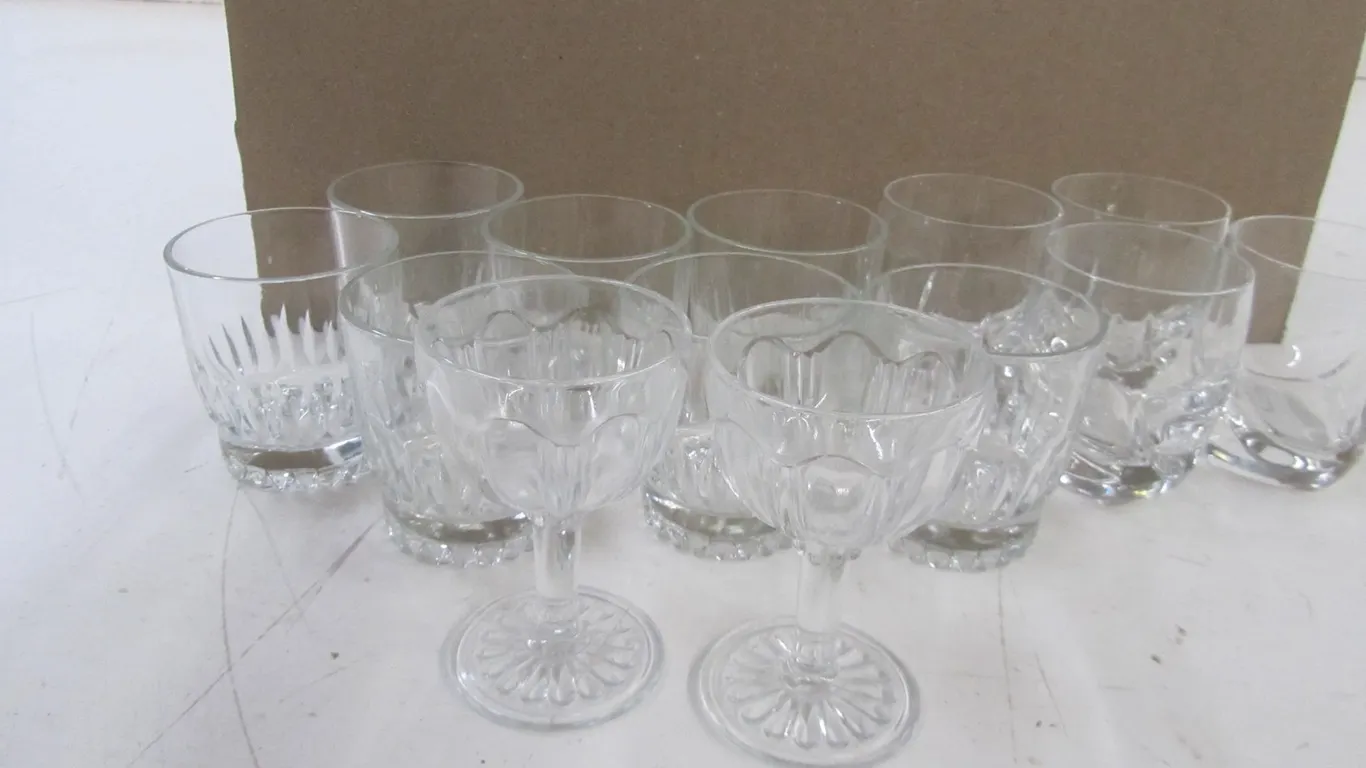 Lot Of Assorted Drinking Glasses