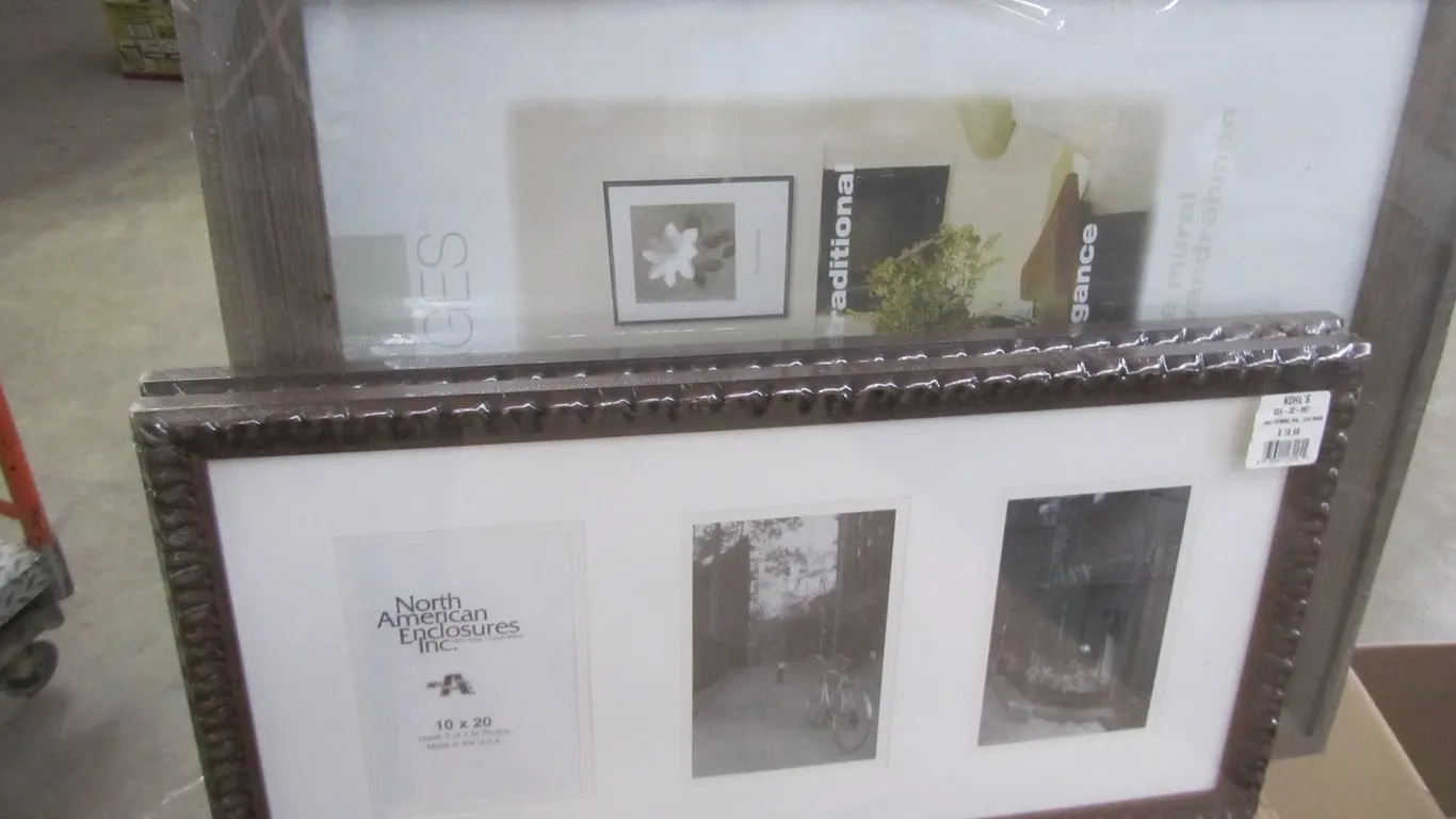 (5) Assorted Picture Frames And (1) Print