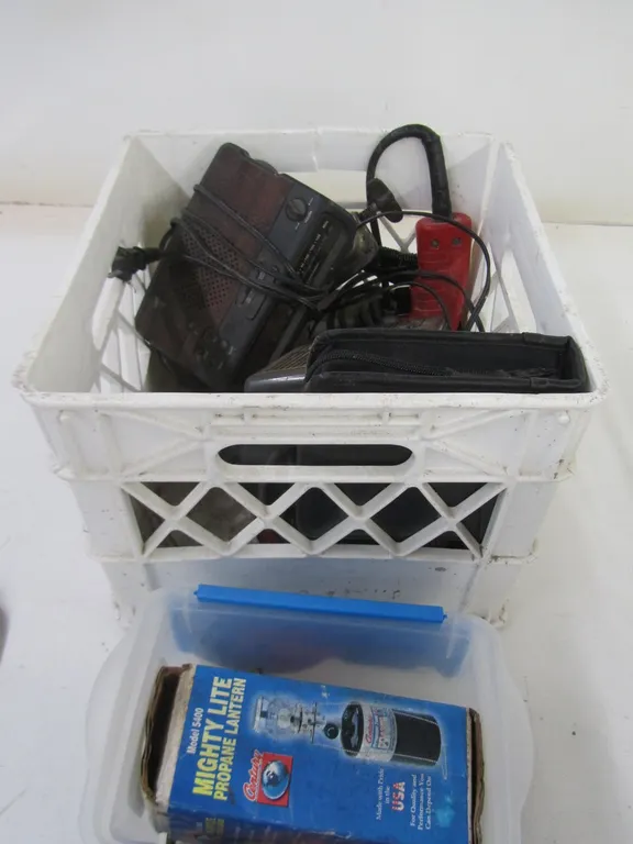 Crate Full Of Assorted Tools And More