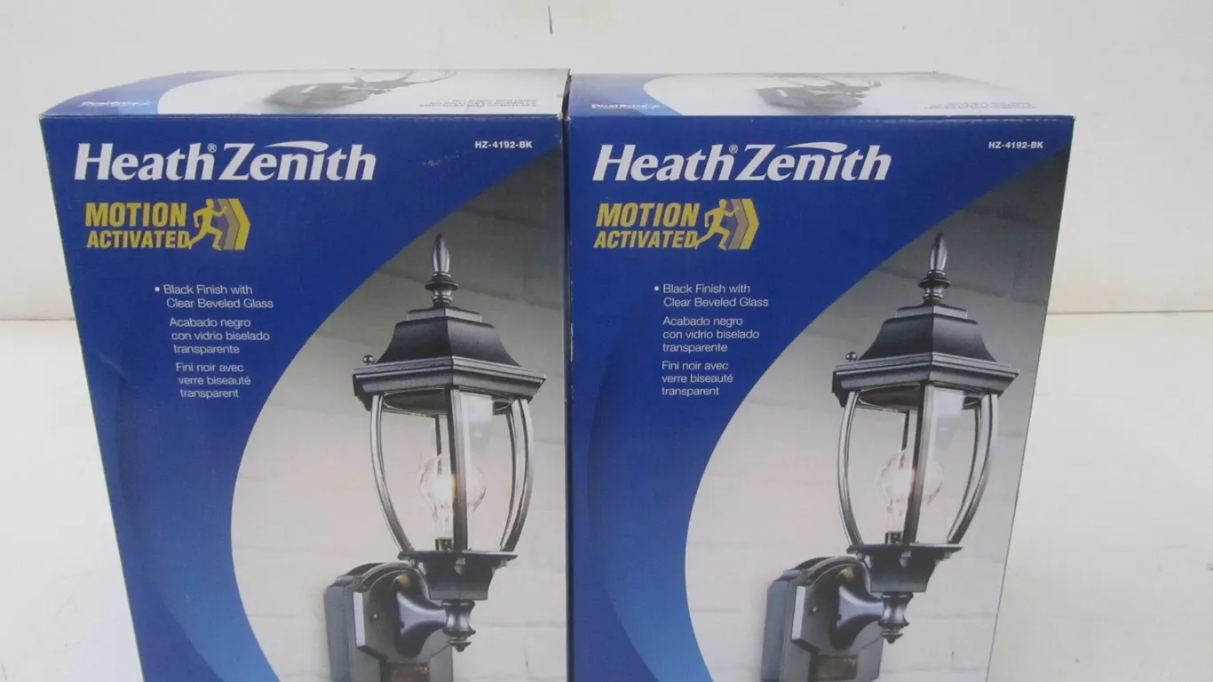 (2) Heath Zenith Motion Activated Outdoor Lights