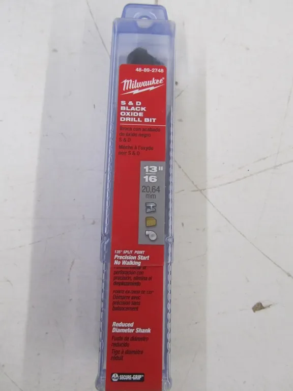 Milwaukee S&D Black Oxide Drill Bit