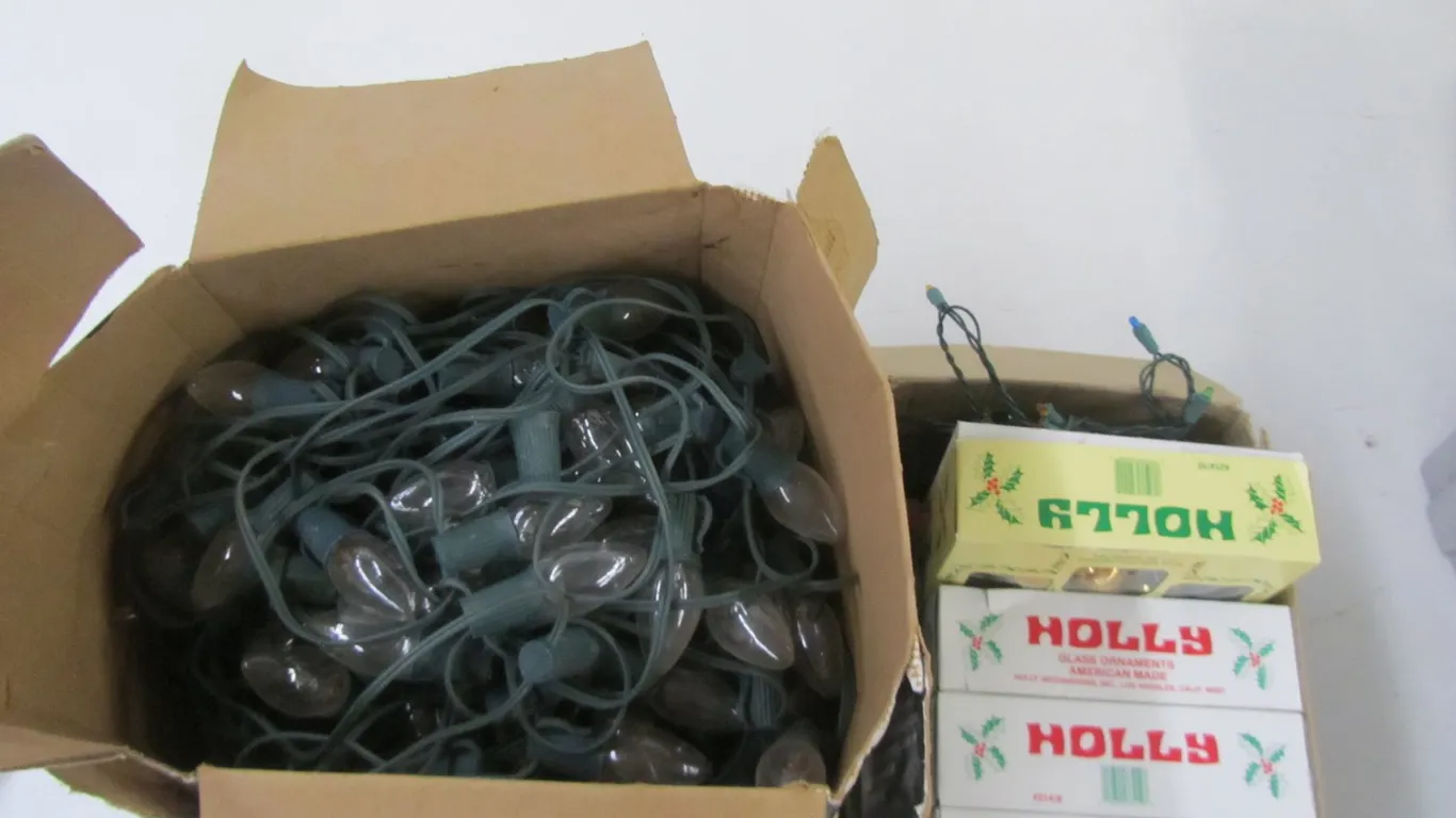 Tub Full Of Assorted Christmas Lights