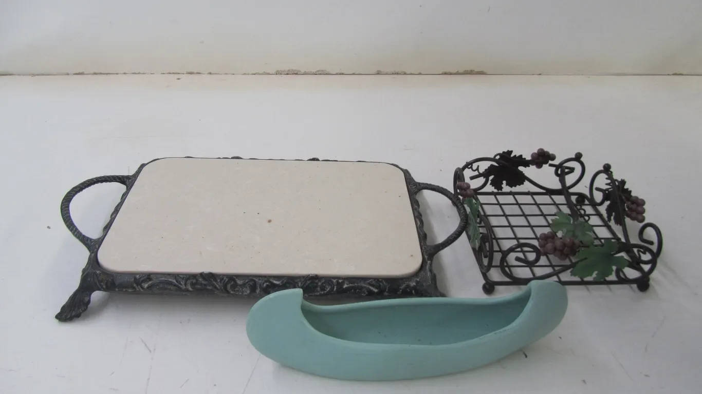 Decorative Metal Napkin Holder, Charcuterie Board, And More