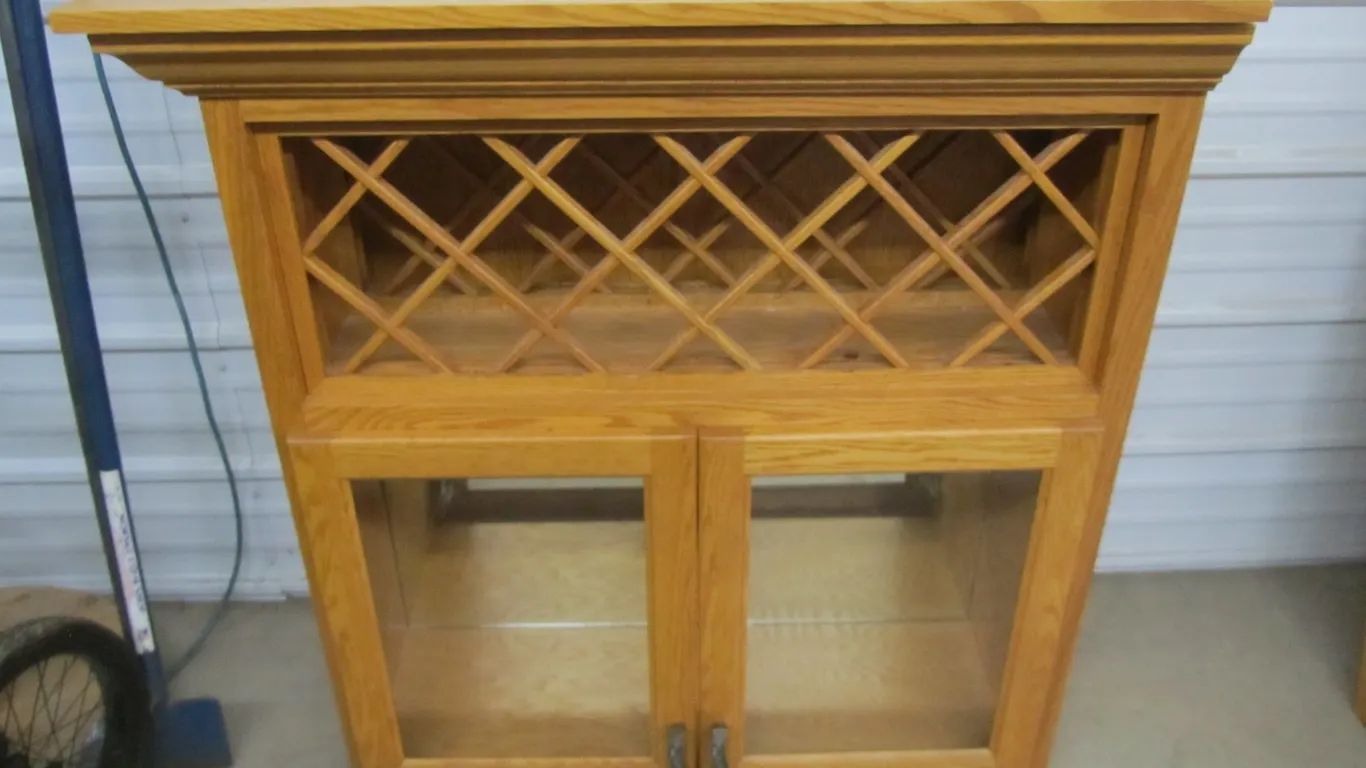 Custom Built Oak Wine Cabinet
