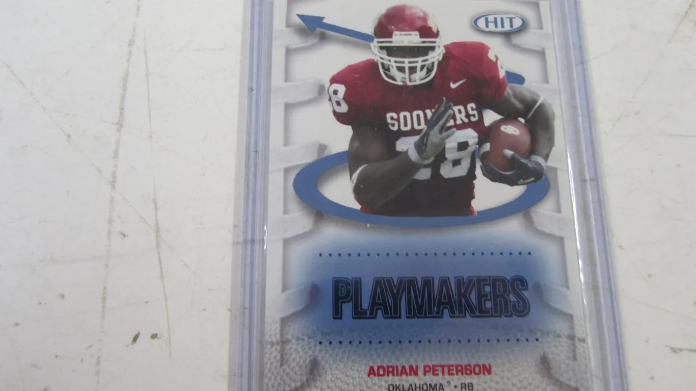 2007 Sage Playmakers Adrian Peterson Rookie Card