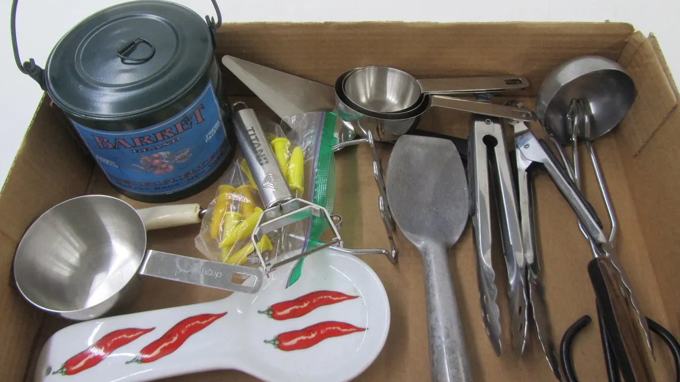 Flat Of Assorted Kitchen Utensils