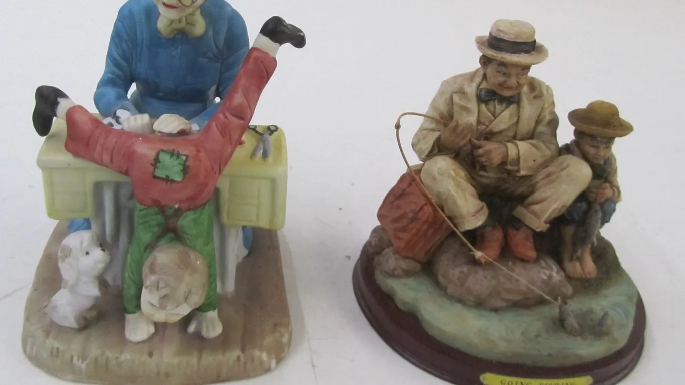 (2) Ceramic Statues