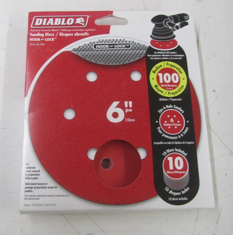 (10) Diablo 6" Sanding Discs