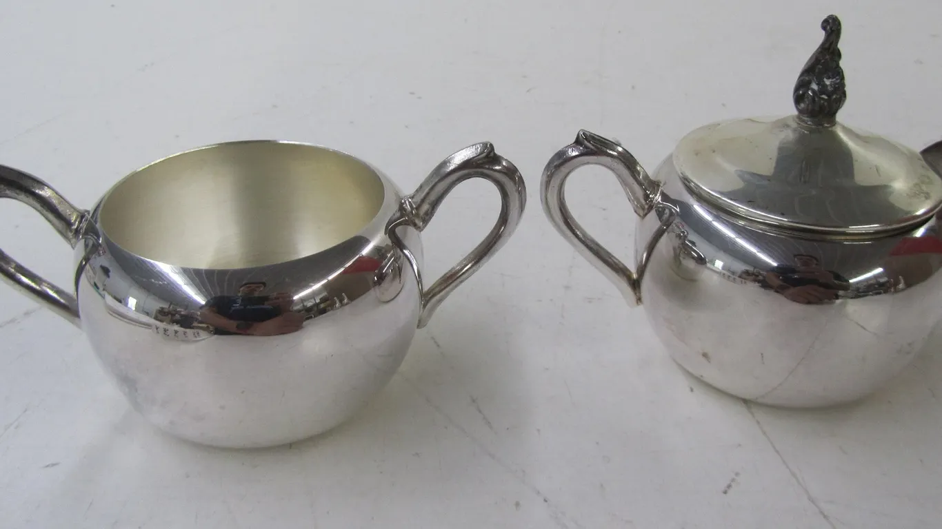 Stainless Steel Cream & Sugar Set