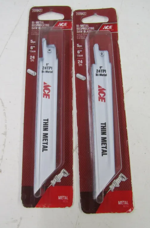 (2) Packs Of ACE Bi-Metal 6" Saw Blades