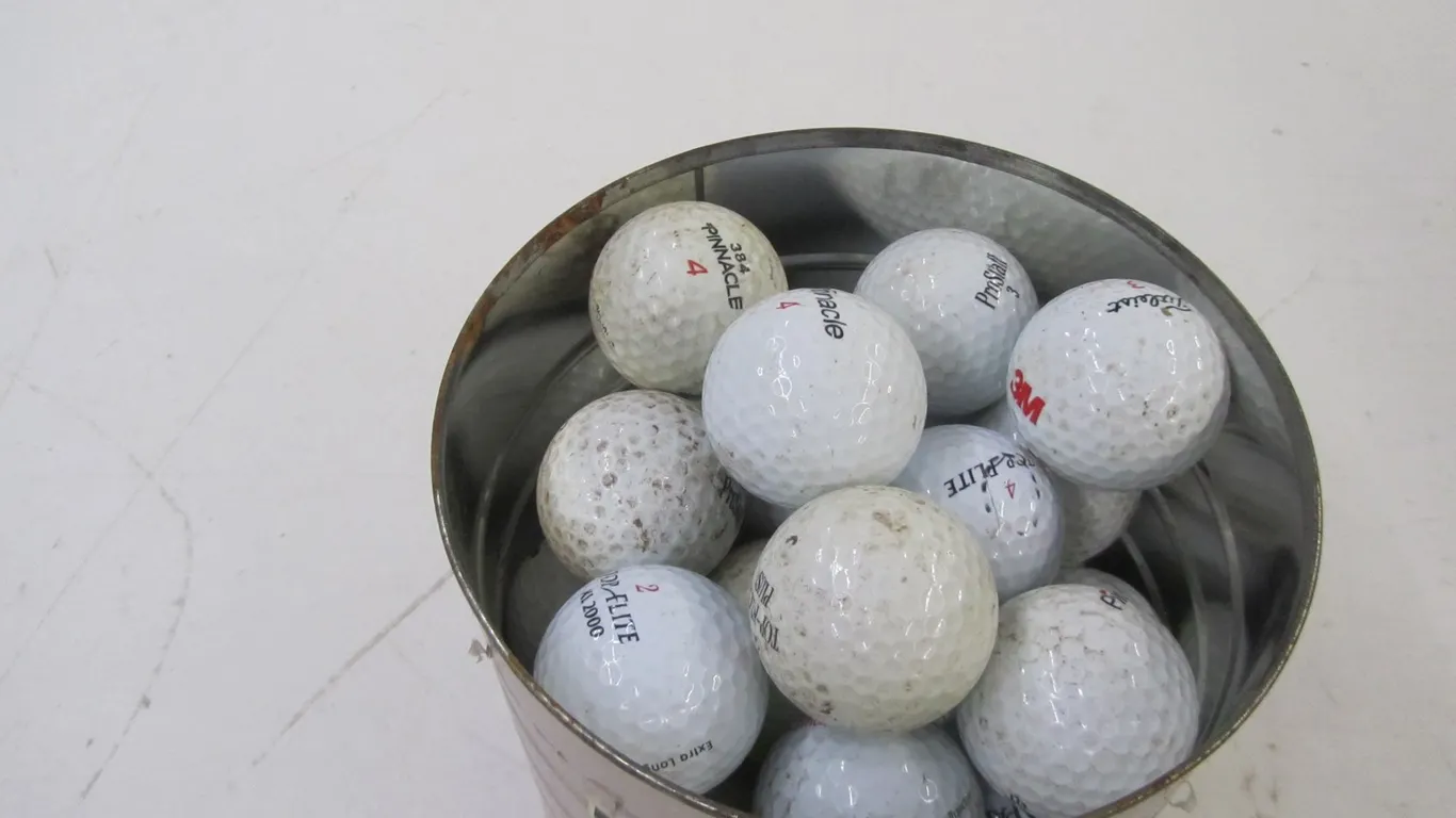 Coffee Can Full Of Assorted Golf Balls