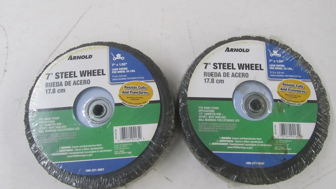 (2) Arnold 7" Plastic Wheels
