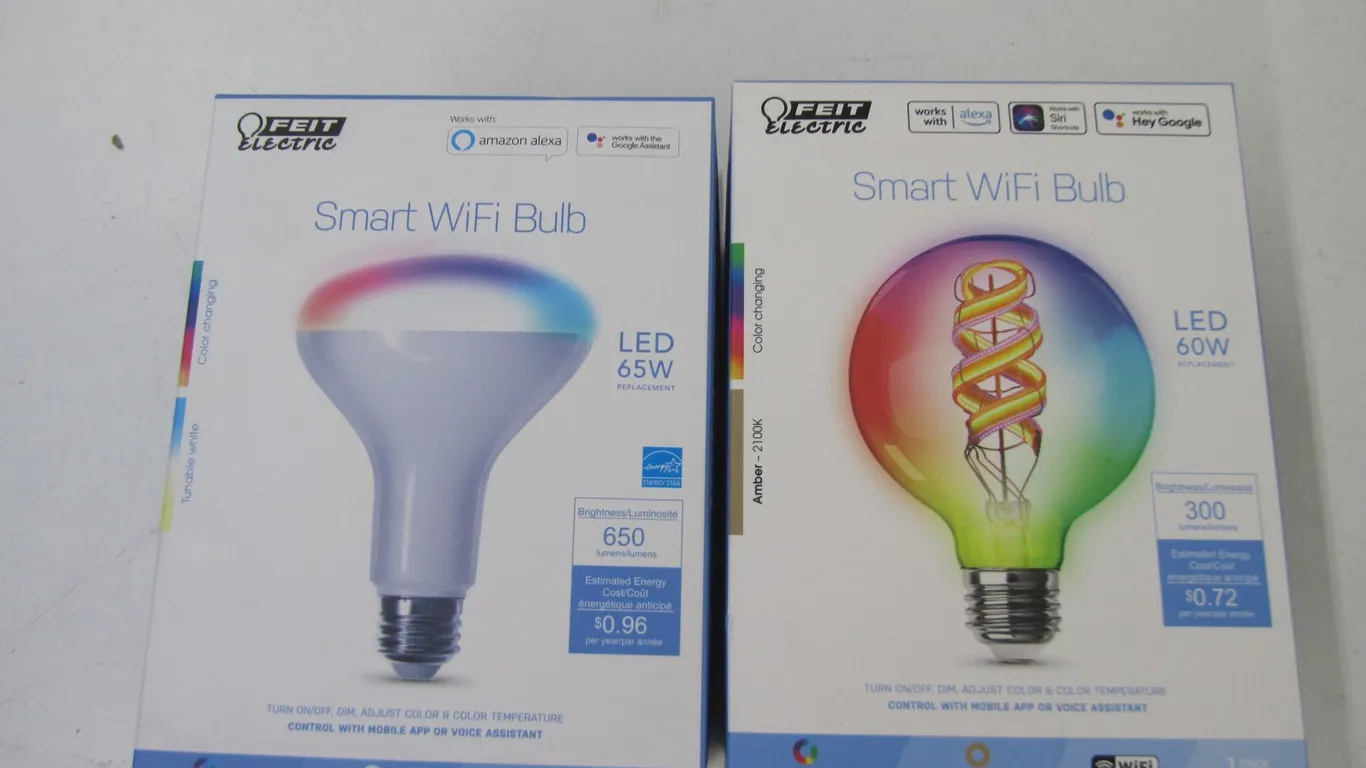 (2) Feit Smart Wi-Fi Bulbs