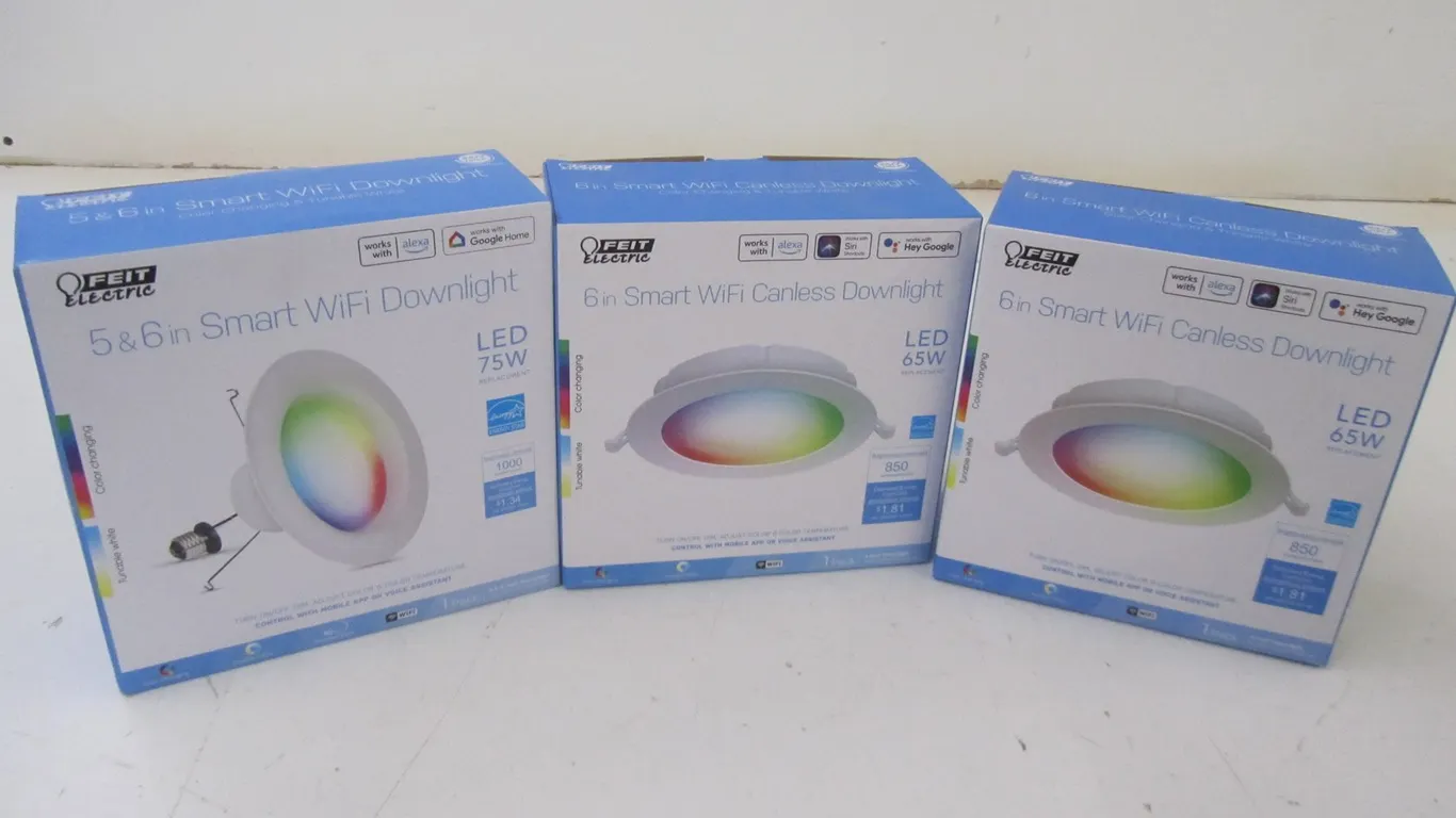 (3) Feit LED Smart Wi-Fi Downlights