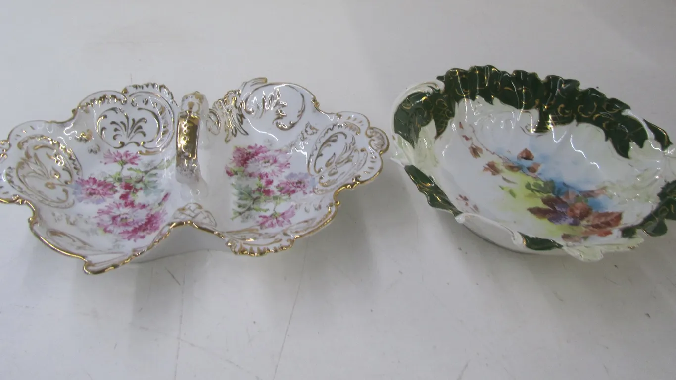(2) Porcelain Decorative Serving Dishes