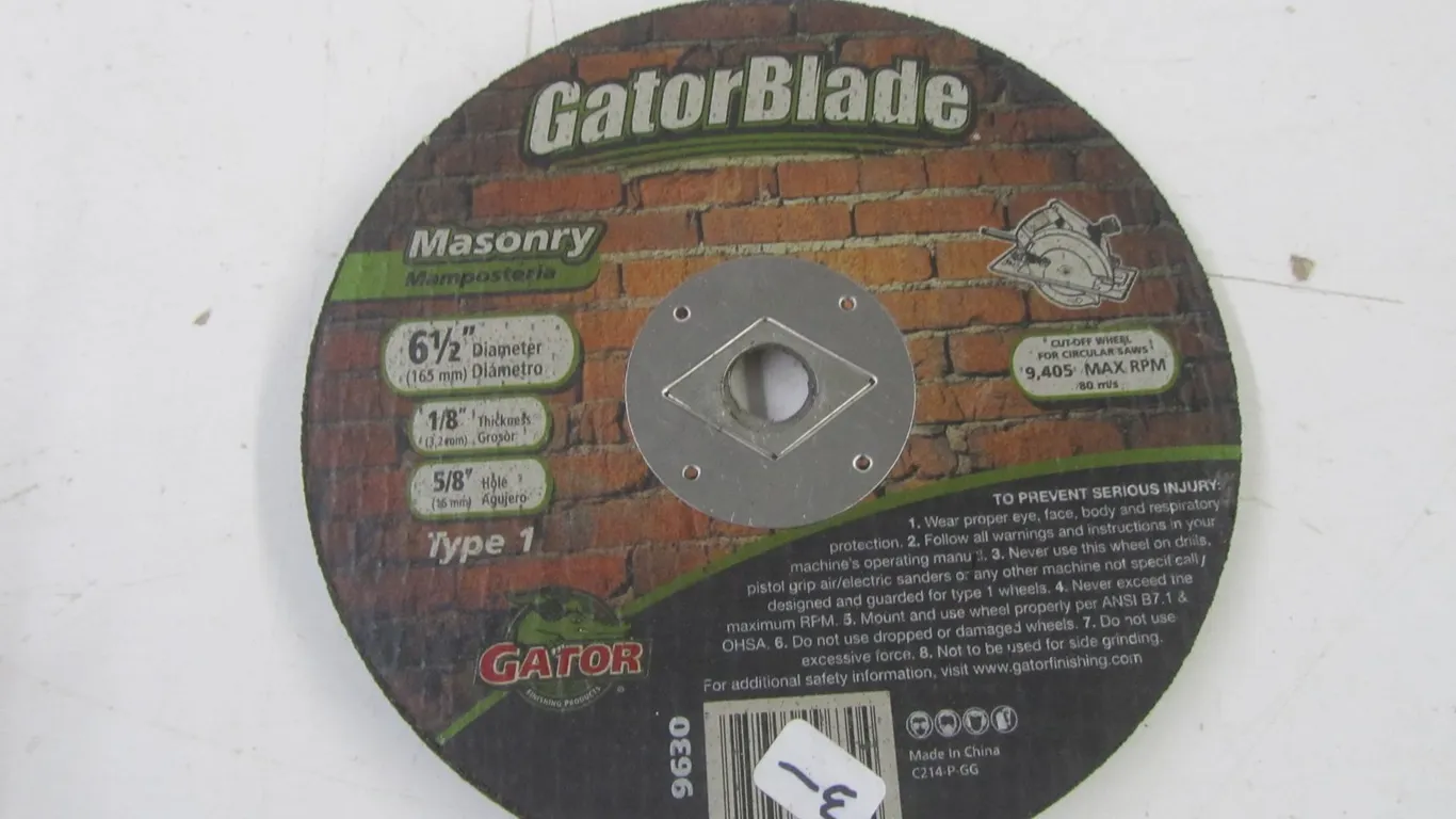 (3) Gatorblade 6-1/2" Masonry Cut-Off Wheels