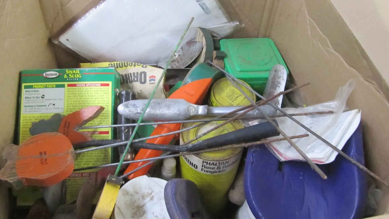 Box Of Assorted Garage Fluids