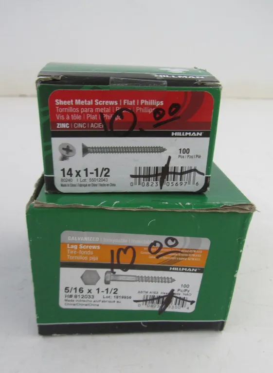 (2) Boxes Of Hillman Screws