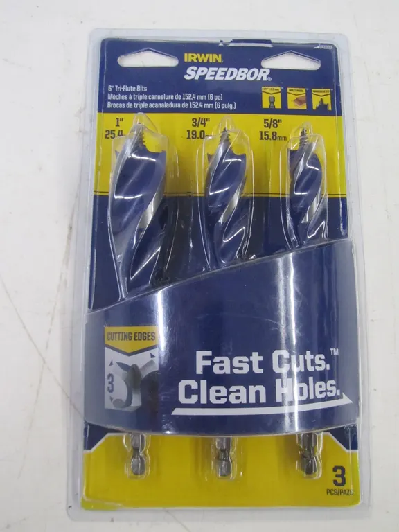 Irwin Speedbor 6" Tri-Flute Bits