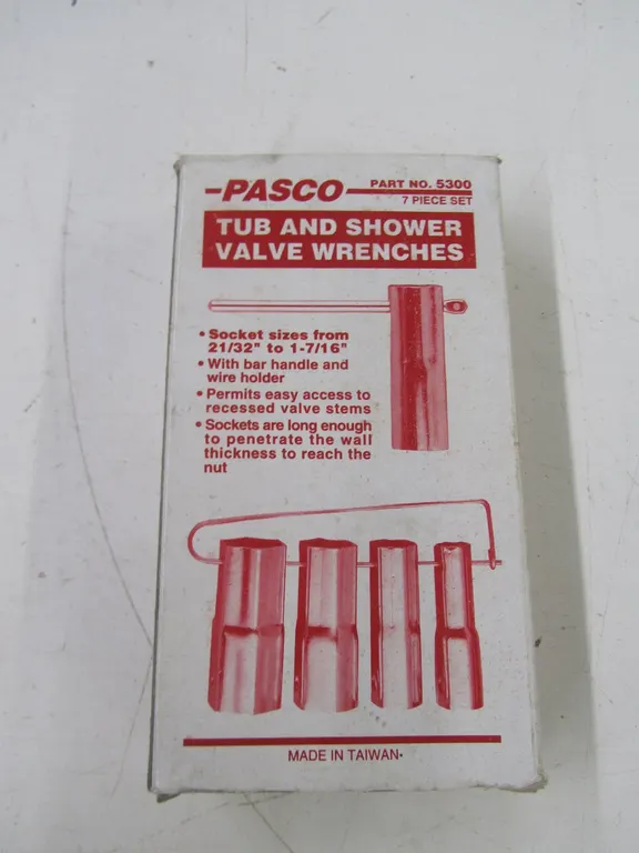Pasco 7pc. Tub And Shower Valve Wrench Set