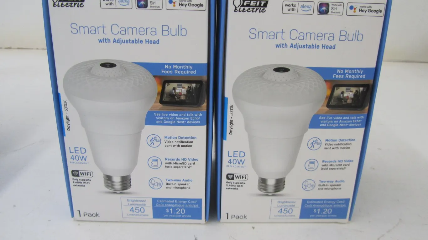 (2) Feit LED 40W Replacement Smart Camera Bulbs