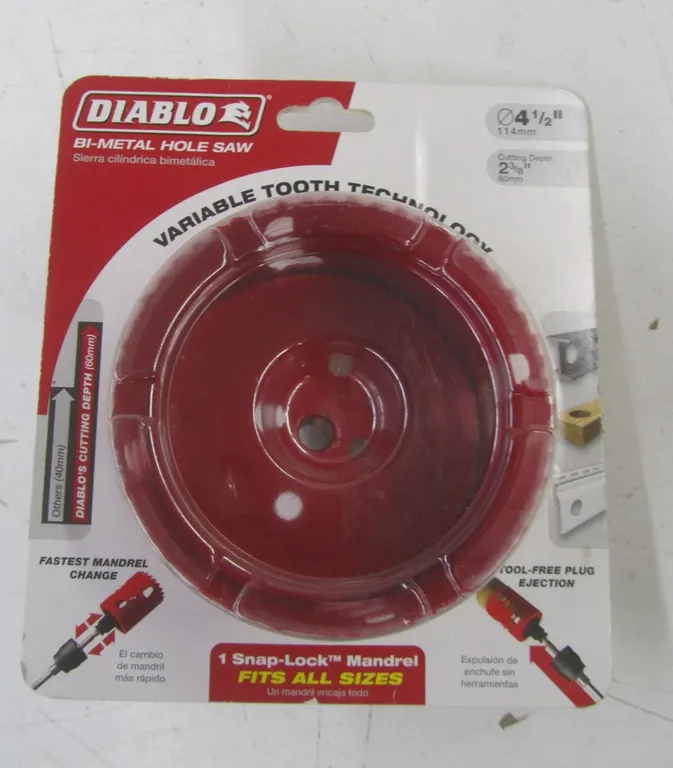 Diablo 4-1/2" Bi-Metal Hole Saw Bit