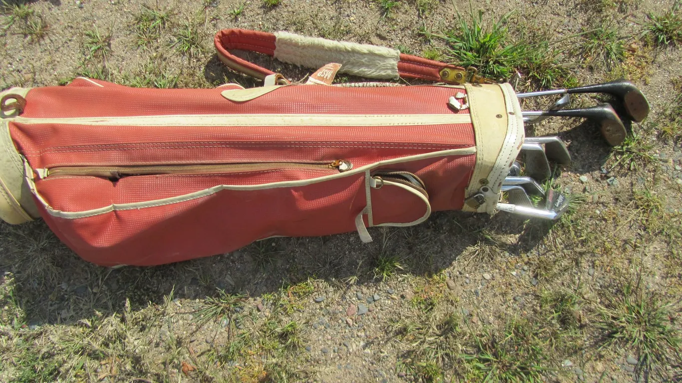 Lot Of Vintage Golf Clubs w/Golf Bag