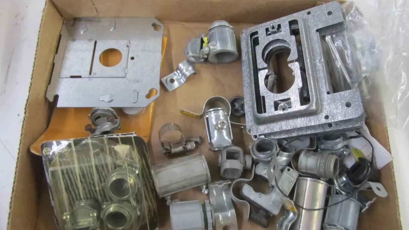 Flat Of Assorted Electrical Hardware