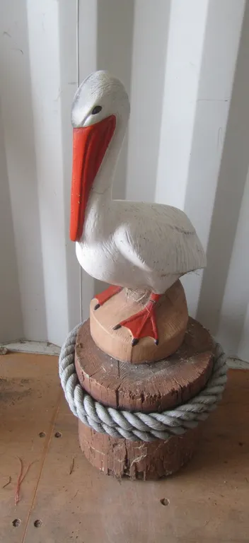 Cement Pelican And Dock Post Statue
