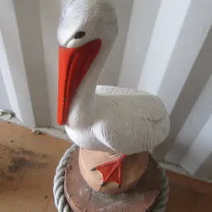 Cement Pelican And Dock Post Statue
