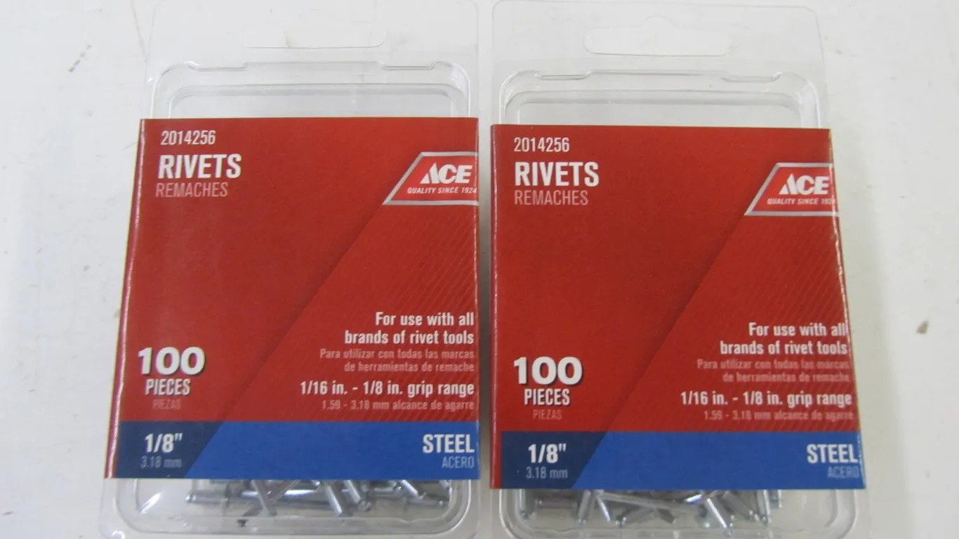 (200) ACE 1/8" Rivets