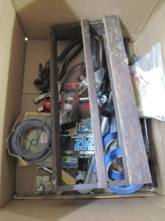 Box Of Assorted Tools And Hardware
