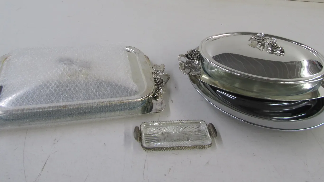 Lot Of Stainless Steel Serving Sets