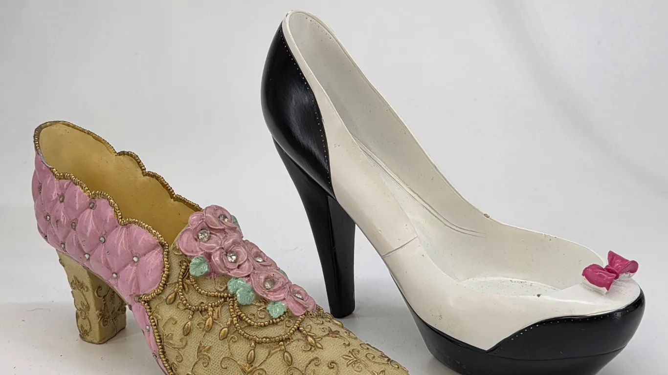 Two High Heel Shoe Jewelry Holders