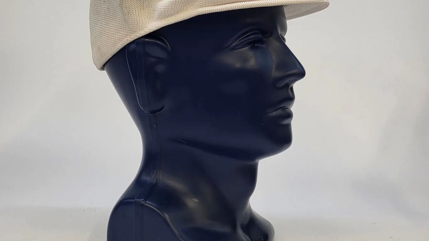 Mens Kangol Tropic 504 Ventair Flat Cap Cream Beige Mesh Summer Hat Medium