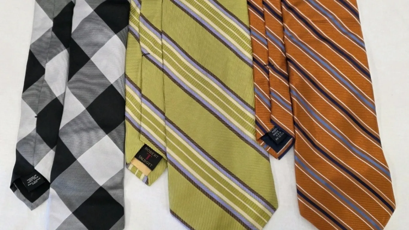 Mens Silk Tie Lot 3pcRobert Talbott Nordstrom Nautica Express StripedGingham