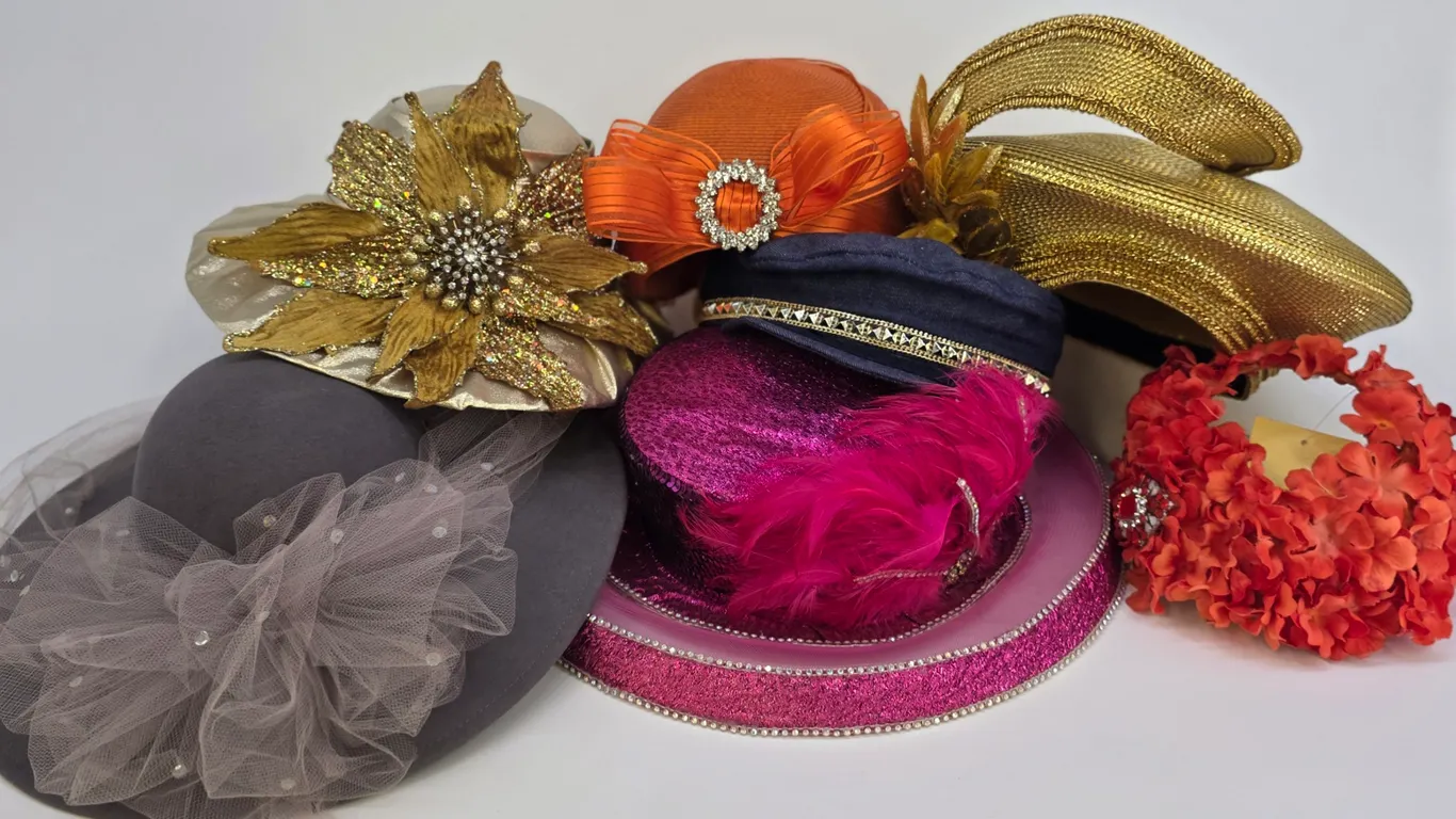 Hat Lot 7pc Greek Fisherman Cap Fascinator Pillbox Church Wedding Formal