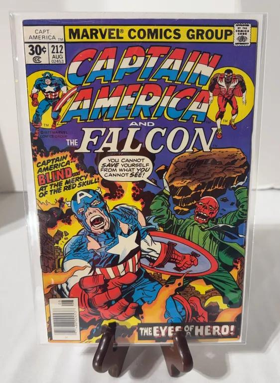 Captain America #212, featuring Captain America and the Red Skull