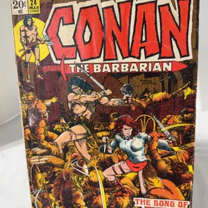 Vintage copy of Conan the Barbarian #24  w/ the first cover  and first full story of Red Sonja