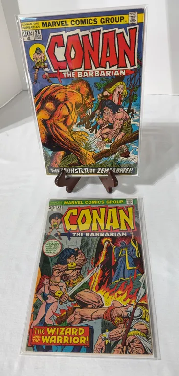 2 Vintage Conan the Barbarian comics #28 and issue #29