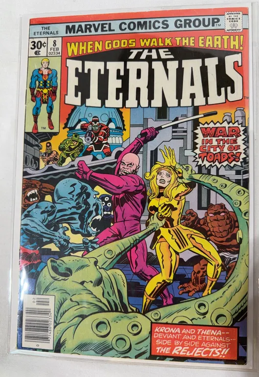 Issues #8 and #10 of The Eternals created, written, and drawn by Jack Kirby.
