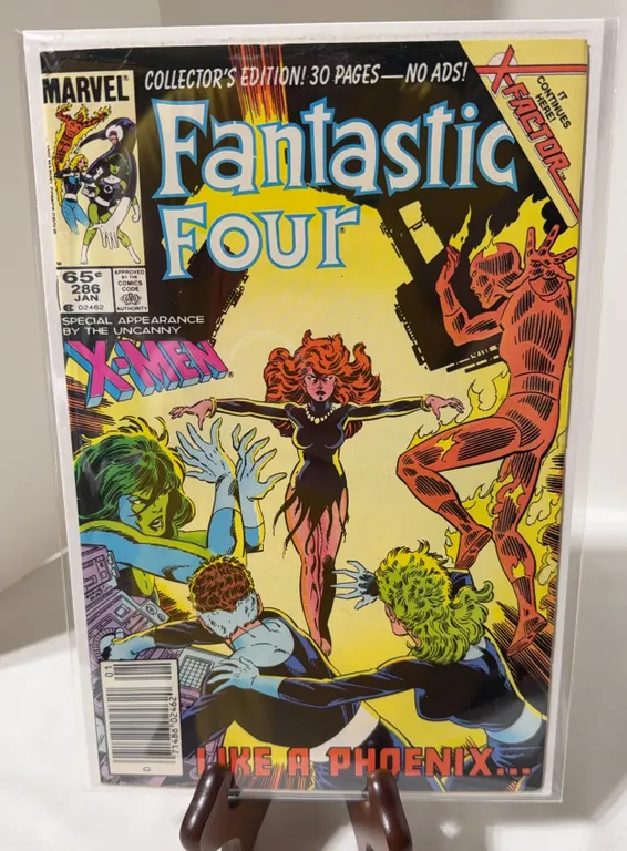 Fantastic Four #286 , featuring the famous "Like a Phoenix" cover and the return of Jean Grey
